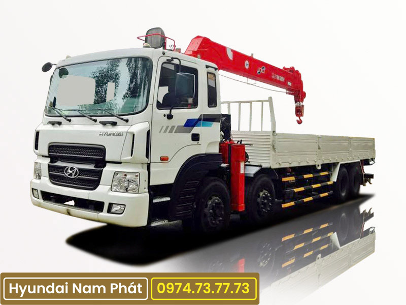 Xe Tải Hyundai HD320 4 Chân Gắn Cẩu 12 Tấn Atom 1205